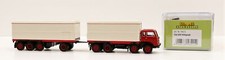 58421 Brekina Camion Fiat 690 Mille-Pattes Rouge Avec Capote Isotherme Sc 1:87