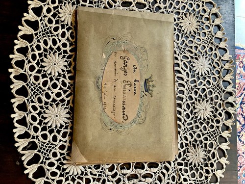 Ancien carnet illustré - illustré, belle