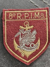 Ecusson Patch Insigne Tissu 8e Régiment Parachutiste Infanterie Marine Militaire