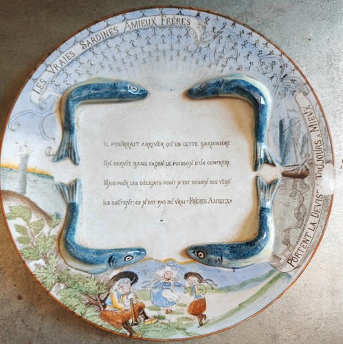 Assiette parlante barbotine - assiette,
