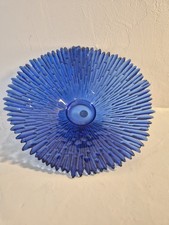 Corbeille À Fruits En Verre  Bleu Cobalt De Pavel Panek Année 70'