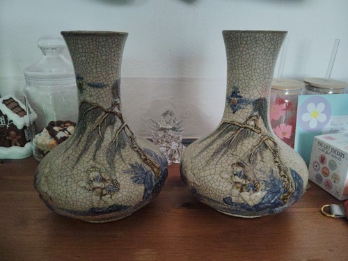 Paire vase ancien bat - paire,