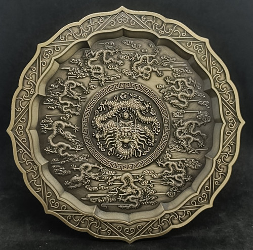 Ancienne assiette bronze - en,