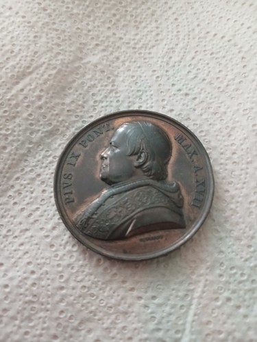 Médaille bronze pape pie - bronze,