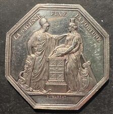 Médaille Argent Lampe " Jeton Banque de France an VIII  & 1832 - 1841 " DUMAREST