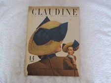 ANCIEN MAGAZINE CLAUDINE N°103 JUIN 1947 MAGAZINE FEMININ MODE COUTURE