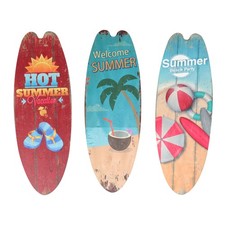  3 Pcs Déco Murale Plage Planche Surf Decorative Décoration Nautique