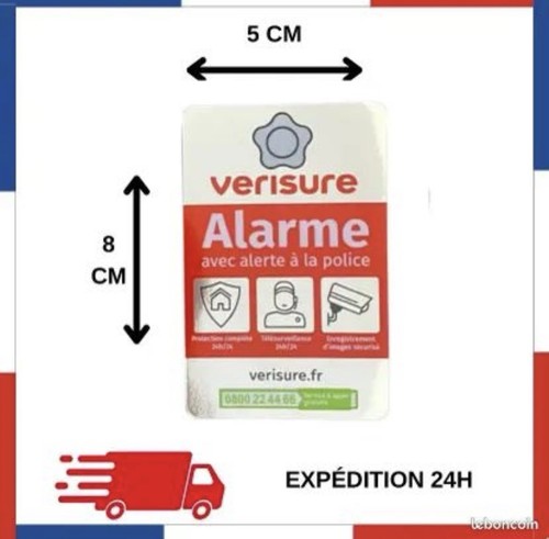 Autocollant 8x5cm 2026 alarme - autocollant,