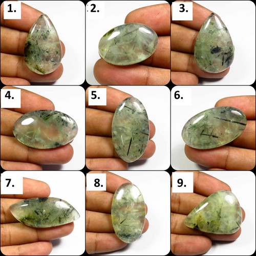 Naturel rutile vert prehnite - rutile,