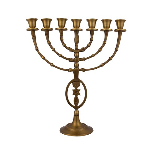 Authentique menorah bronze - menorah, en