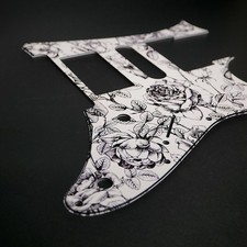 Pickguard série Ibanez Jem • Floral #12 • Pickguard personnalisé •...
