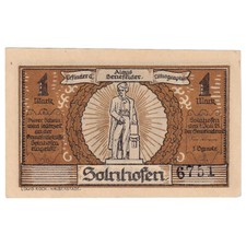 [#286843] Billet, Allemagne, Solnhofen, 1 Mark, porte, 1921, 1921-07-01, SPL, Me