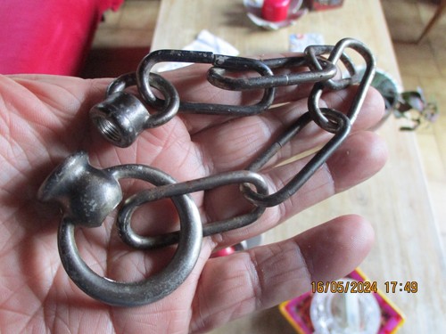 24cm chaine acier grisé - acier, gros