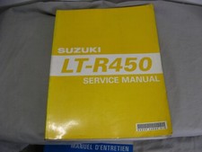 Rare gros manuel d'entretien d'origine SUZUKI Quad LT R450 de 2005