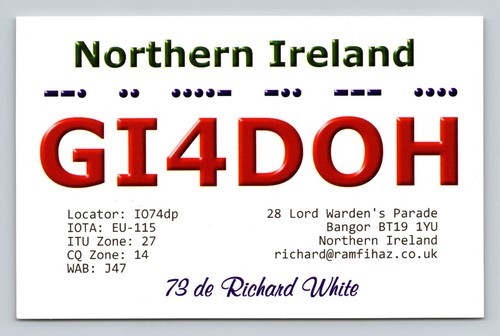 Ham radio qsl - radio, gi4doh