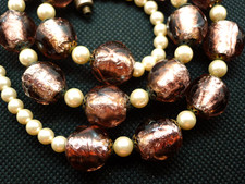 Collier perles verre murano - collier,