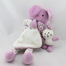 Doudou musical lapin blanc