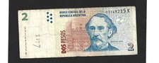 Billet de banque d'Argentine 2 pesos 2010/2014 circulé