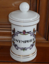 Ancien Grand Pot a Pharmacie Apothicaire XIX ème  en Opaline O-NYMPHE-AE H. 30cm