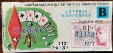 Billet de loterie nationale 1973 19e tranche - POUR NOS VIEUX - Georges DUHAMEL