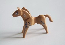 PLAYMOBIL INDIENS - Cheval Beige Peintures de Guerre Campement 3733 3396