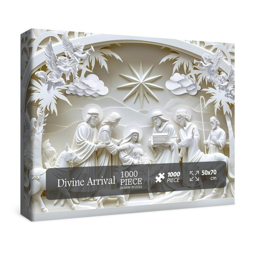 Nativity scene sculpture - 3d,