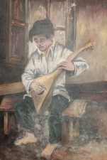 Tableau huile portrait homme