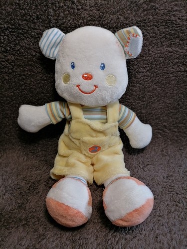 Doudou peluche ours salopette - peluche,