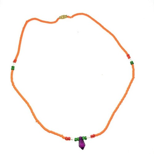 Collier massai perles - perles, orange