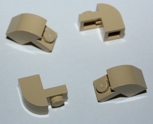 Lego tan brick - curved, ref