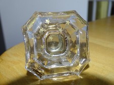 ANCIEN BOUCHON CARAFE EN CRISTAL 19 EME NAPOLEON III CAVE LIQUEUR ETOILES DOREES