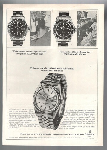 Rolex publicité 1966 montre - rolex,