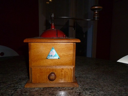 Ancien moulin cafe bois - ancien,