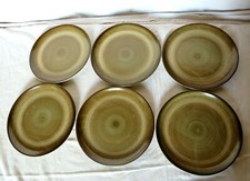 6 ASSIETTES PLATE GRES FAIENCE DE LONGCHAMPS PARTIE DE SERVICE EN VENTE.
