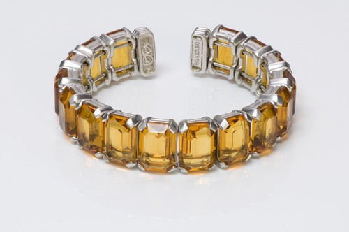 Swarovski wide faux citrine - swarovski,