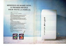 Publicité Advertising 078  1989   dessert yaourt Mamie Nova  minifidus (2 pages)
