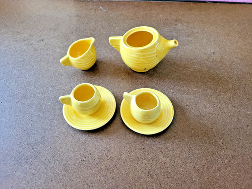 Rare ancienne dinette jaune - dinette,