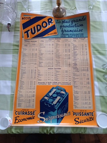 Affiche batteries tudor - affiche,