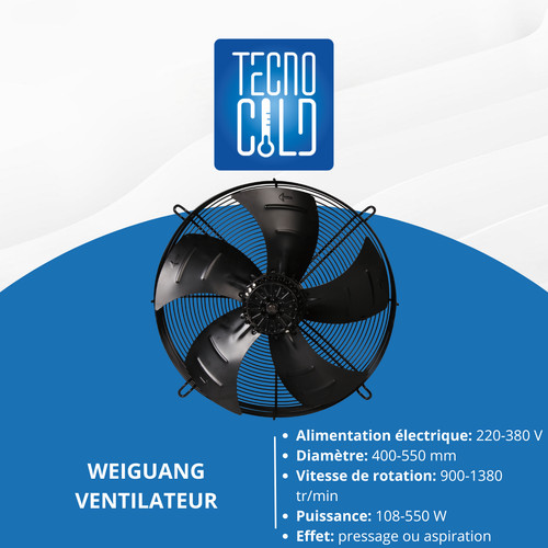Ventilateur axial avec hélice - axial,