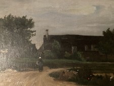 Belle peinture paysage - peinture, huile