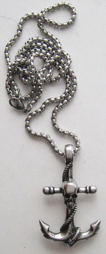 Pendentif acier inox ancre - ,
