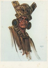 CP COLLECTION / Art-Peinture- Kristian Krekovic -Guerrier Mochica- Espagne 