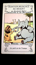 CARTE POSTALE SIGNÉE BENJAMIN RABIER CHICORÉE À LA BERGÈRE ÉMILE BONZEL ELÉPHANT