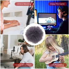  2 PCS Bonnette De Micro Housse En Éponge Pour Microphone Cache Micro-cravate