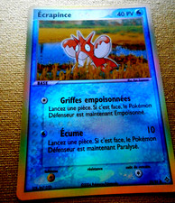 pokemon carte ecrapince brillante et  holo  52/97  2004 ex dragon rarissime mint