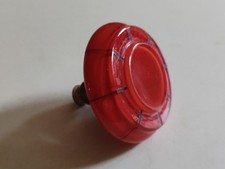 Bouton Poignée Boule Centrale porte Verre Rouge Vintage 