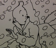 d'après HERGÉ TINTIN AU PAYS DES SOVIETS Original de couverture Pièce unique !!!