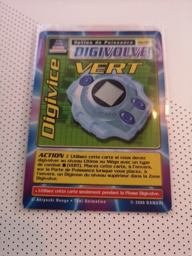 Digivolve vert digivice carte - digivice,