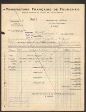 TERRENOIRE (42) Usine FOURCHE de JARDINAGE "MANUFACTURE de FOURCHES" en 1923