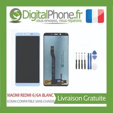 ECRAN COMPATIBLE XIAOMI REDMI 6/6A BLANC SANS CHASSIS + OUTILS -TVA-